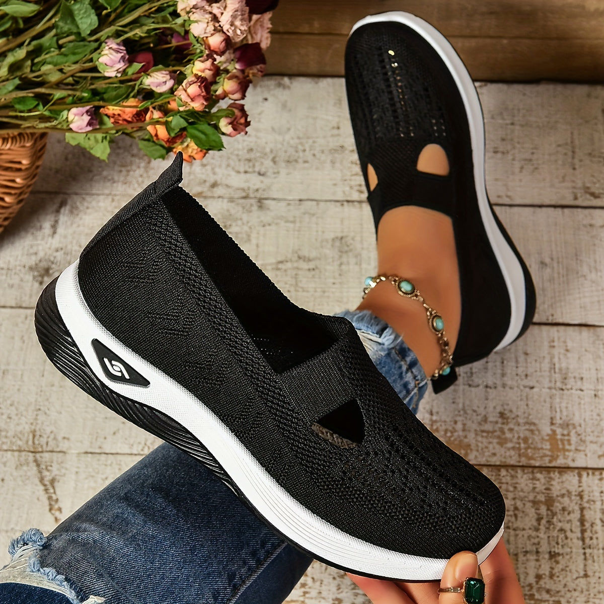 Women's Supportive Slip-On Shoes – product view | Hensley London