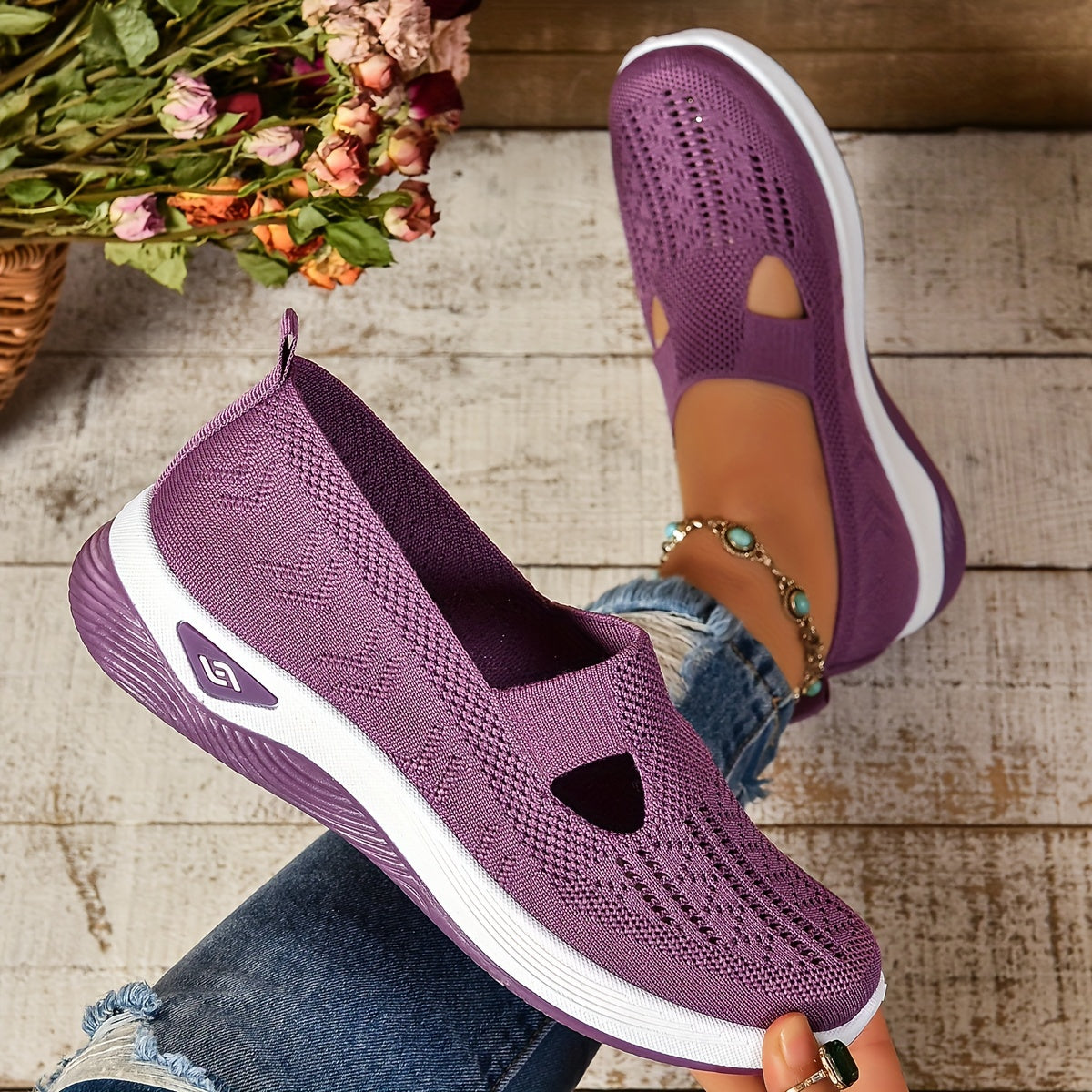 Women's Supportive Slip-On Shoes – product view | Hensley London