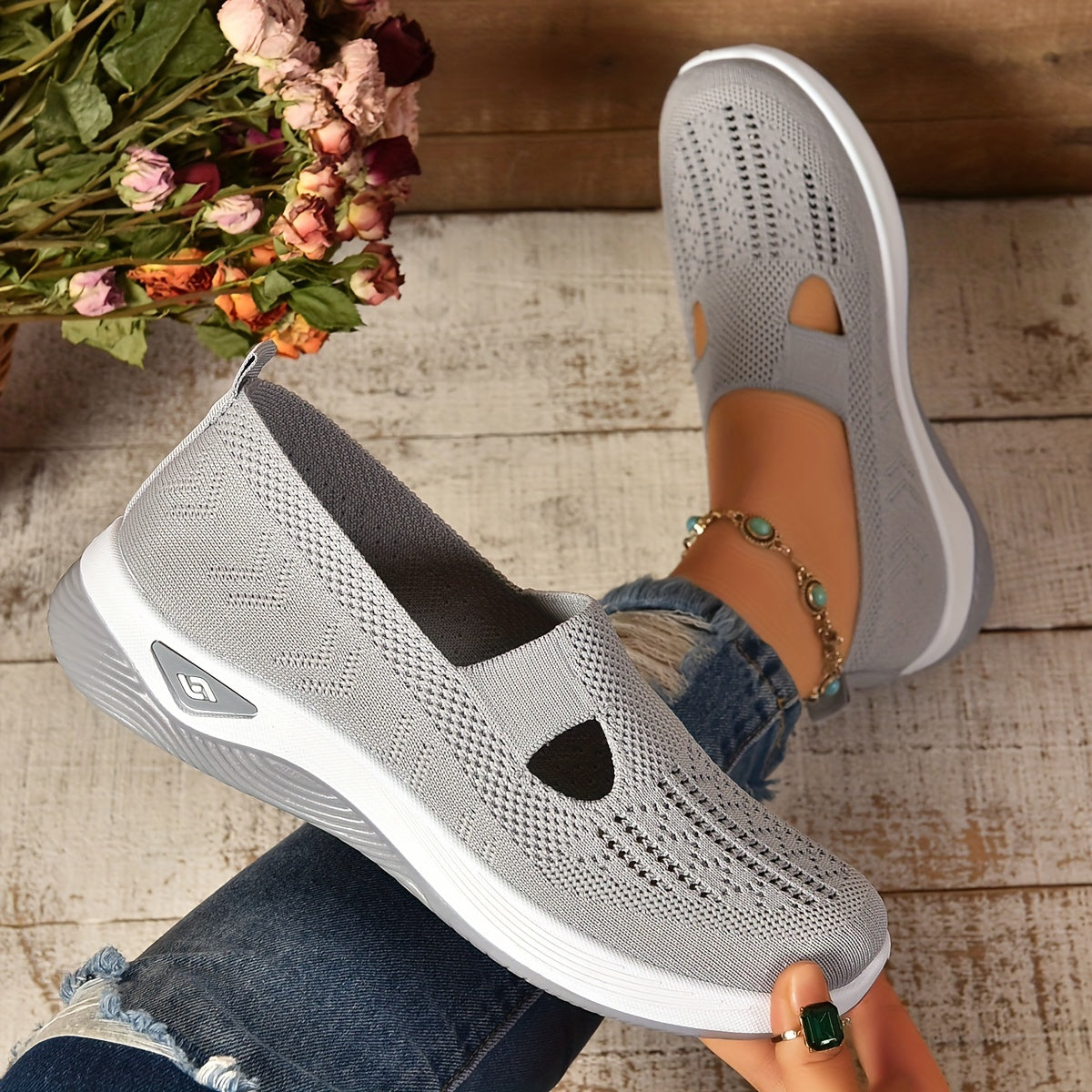 Women's Supportive Slip-On Shoes – product view | Hensley London