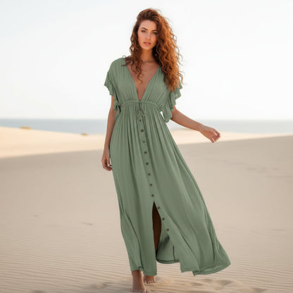 Bora Beach Cover Up Dress | Oversized, See-Through Boho Style - Image 5