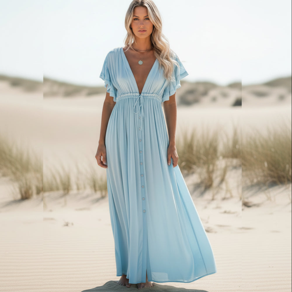 Bora Beach Cover Up Dress | Oversized, See-Through Boho Style - Image 7