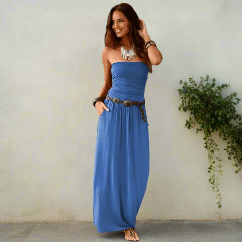 Bella Maxi Dress | Boho Chic, Strapless Long Dress for Women - Image 2