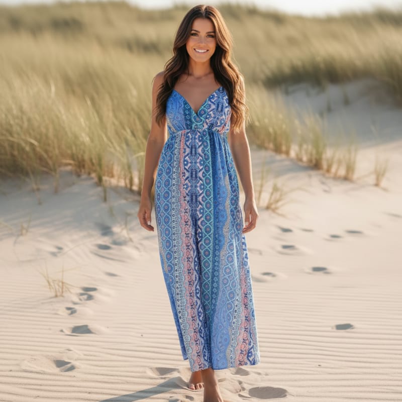 Breezy Maxi Dress | Bohemian Floral Print