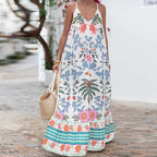 Bella Floral Maxi Dress | Spaghetti Strap, Loose-Fitting Summer Dress