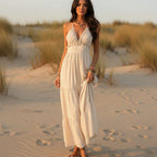 Breezy Maxi Dress | Boho Halter, Open Back