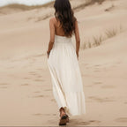 Breezy Maxi Dress | Boho Halter, Open Back