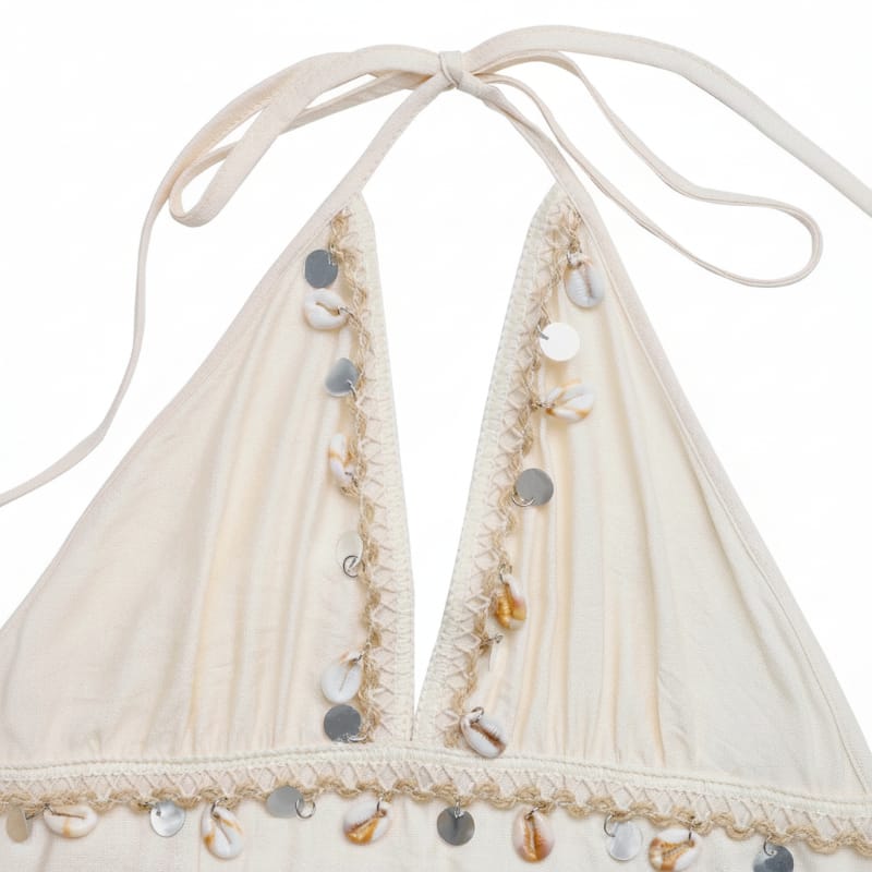 Breezy Maxi Dress | Boho Halter, Open Back