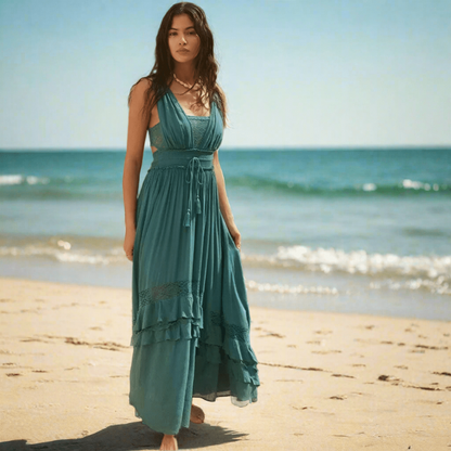 Breezy Maxi Dress | Vintage-Inspired Boho Long Dress for Women - Image 2