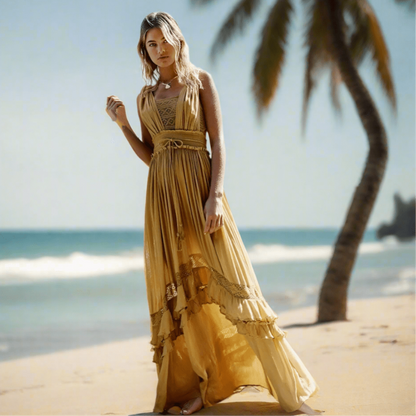 Breezy Maxi Dress | Vintage-Inspired Boho Long Dress for Women - Image 4