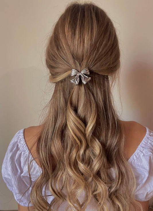 Bow Pony Cuff with Golden Bow – Waterproof and Hypoallergenic Hair Tie 3