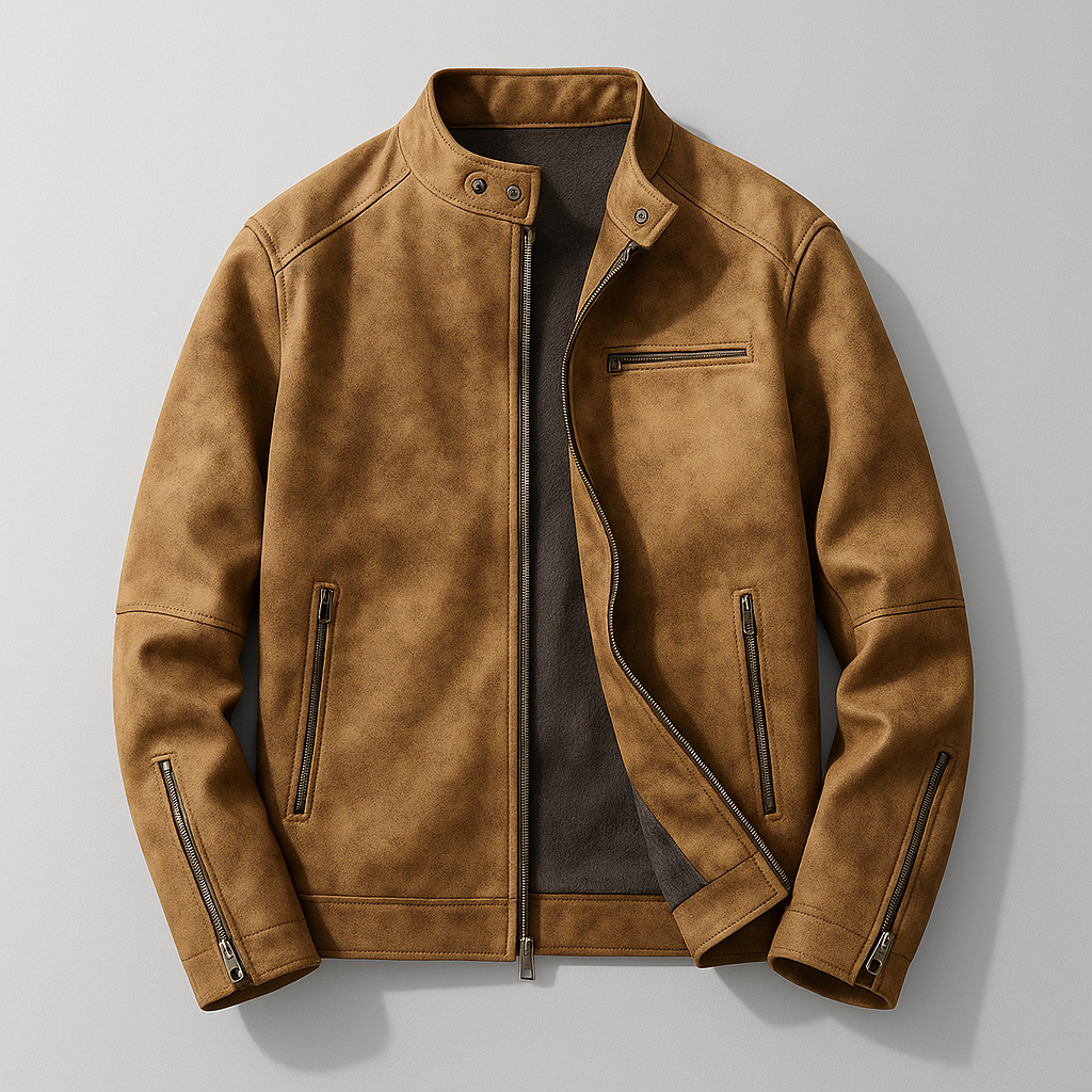 Men's Distressed Leather Jacket – product view | Hensley London