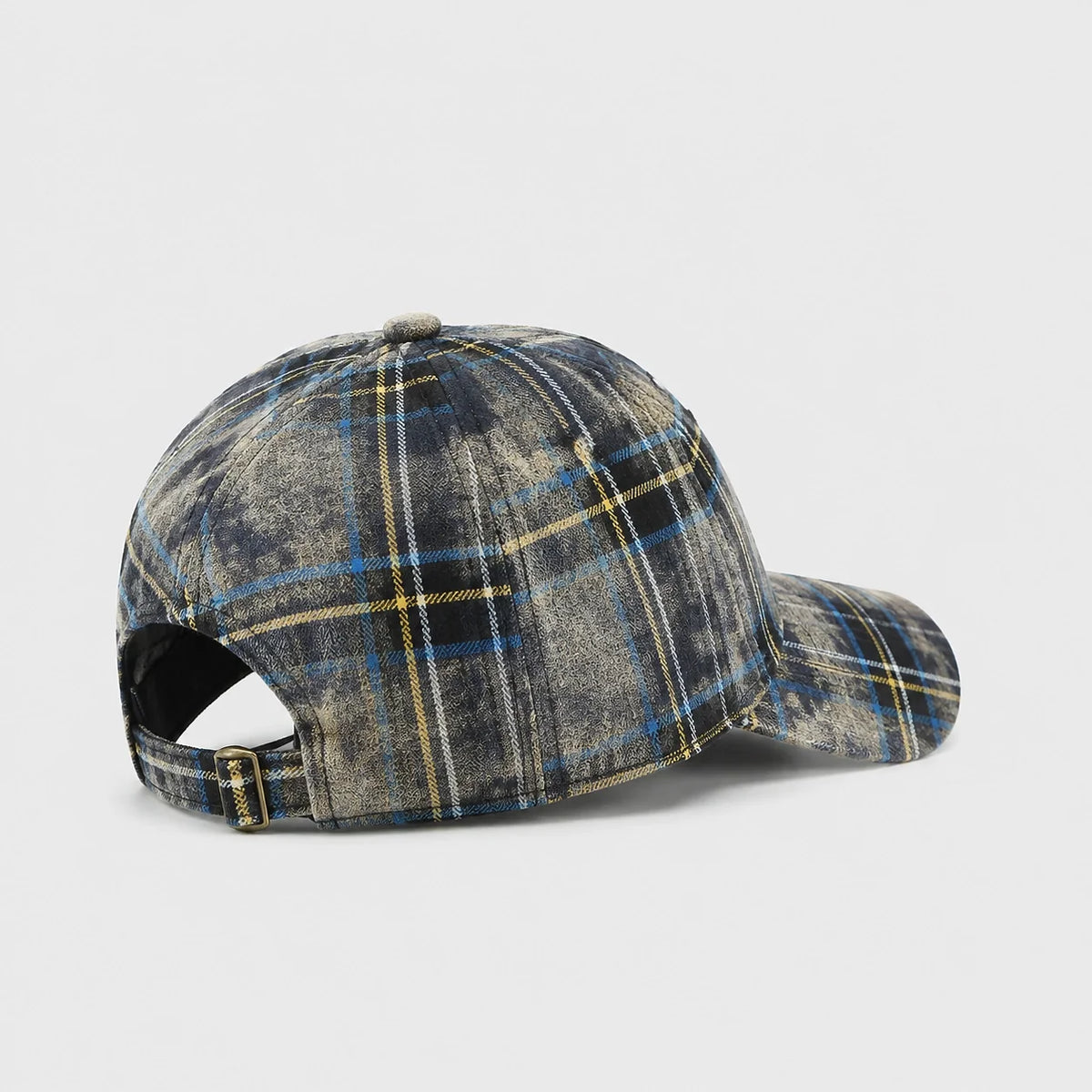 Retro Plaid Adjustable Baseball Cap – product view | Hensley London