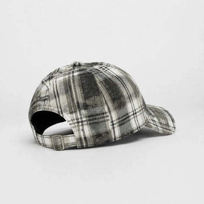 Retro Plaid Adjustable Baseball Cap – product view | Hensley London