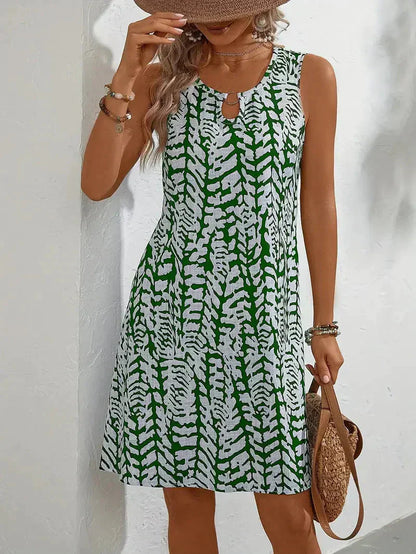 Variant image for Women's Mini Dress Multicolor Polyester Sleeveless Summer-5
