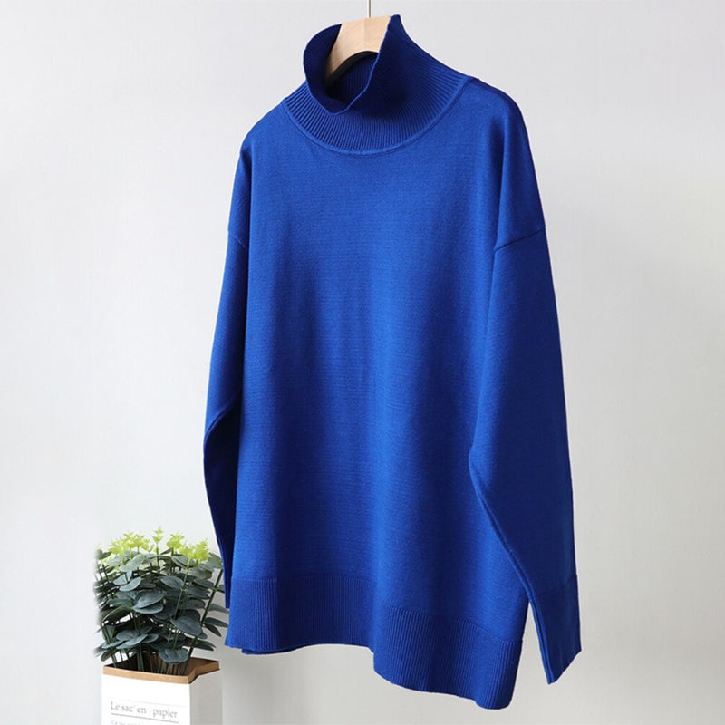 Bright and Solid Colored Turtle Neck Winter Sweater 6