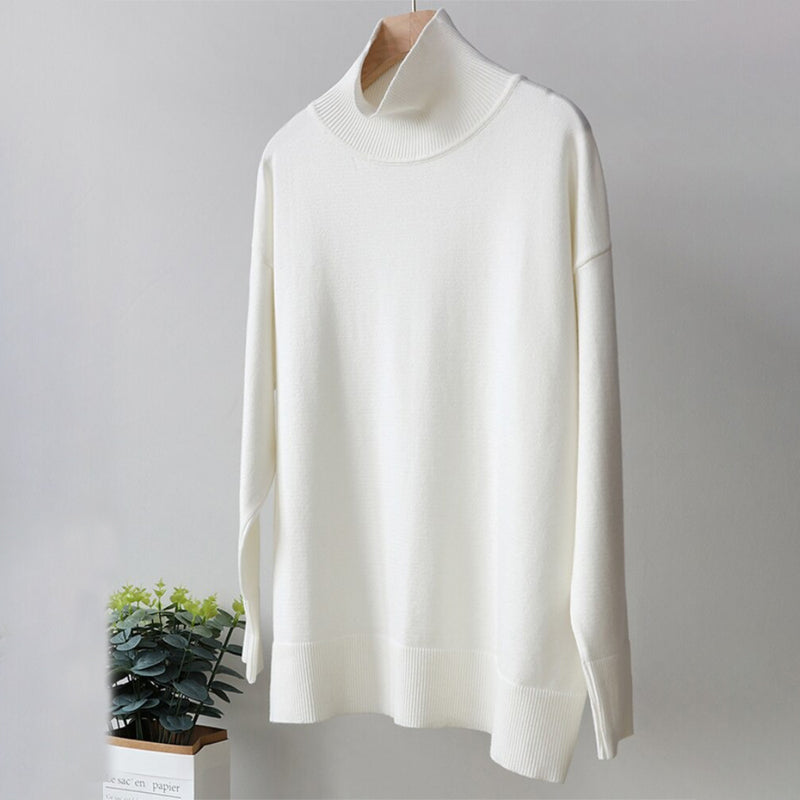 Bright and Solid Colored Turtle Neck Winter Sweater 7