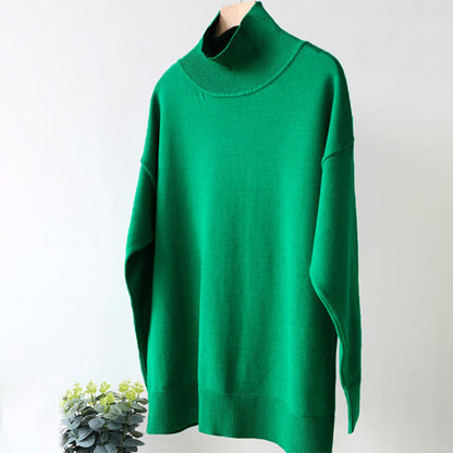 Bright and Solid Colored Turtle Neck Winter Sweater 8