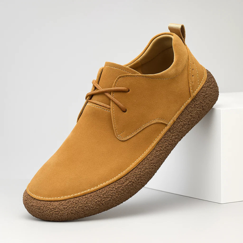 Men's Suede Slip-On Shoes – product view | Hensley London