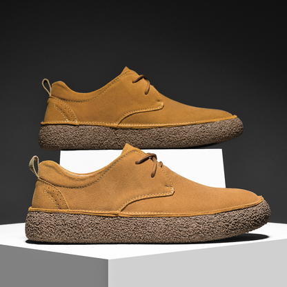 Men's Suede Slip-On Shoes – product view | Hensley London