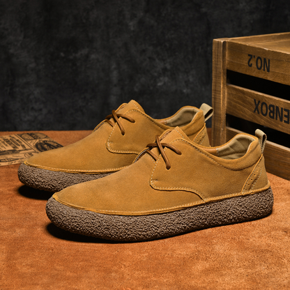 Men's Suede Slip-On Shoes – product view | Hensley London