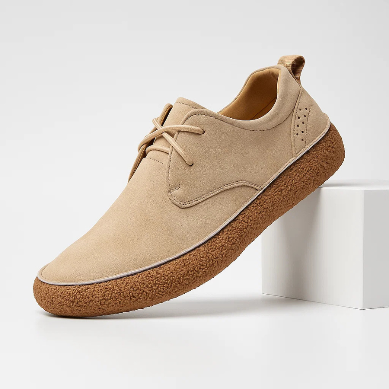Men's Suede Slip-On Shoes – product view | Hensley London