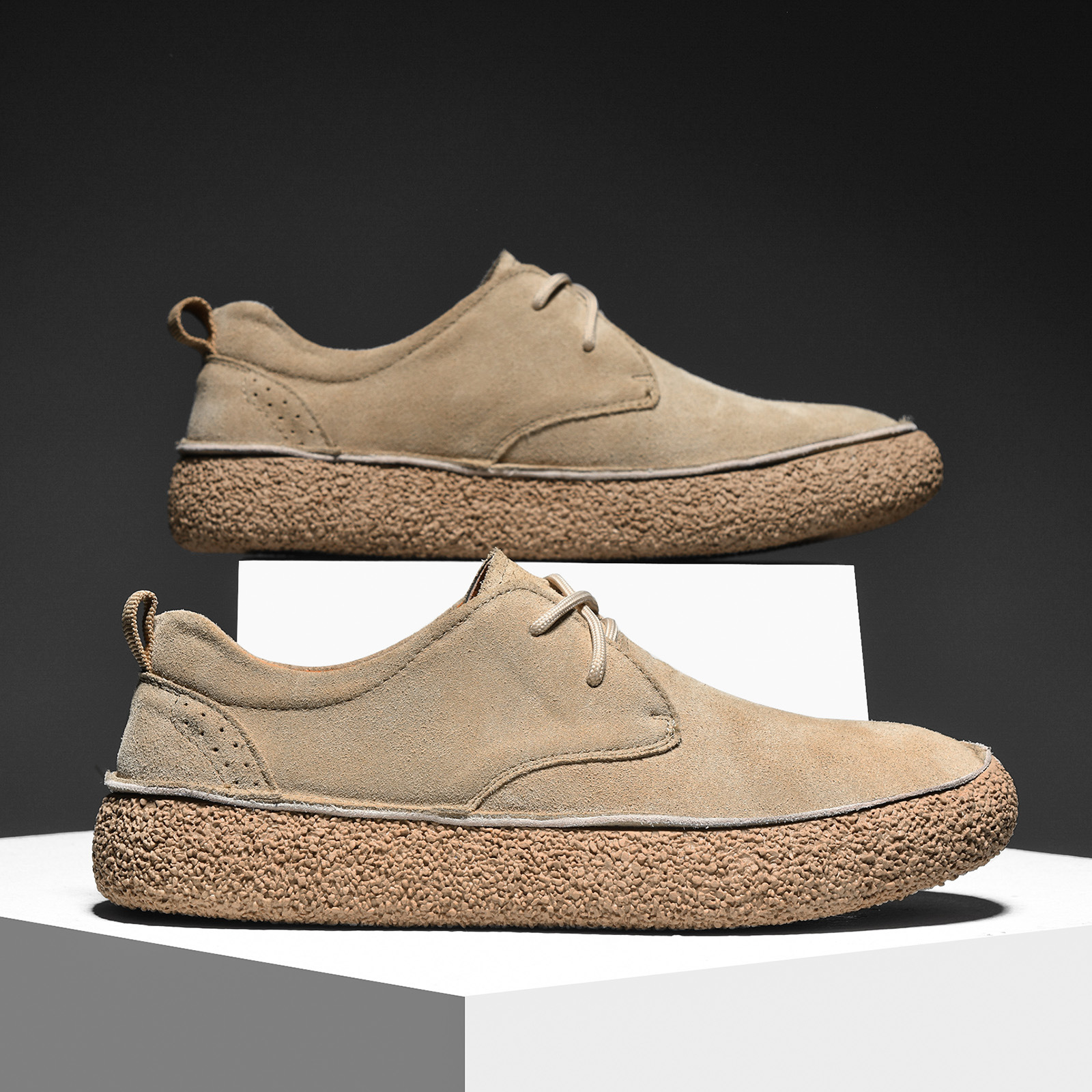 Men's Suede Slip-On Shoes – product view | Hensley London