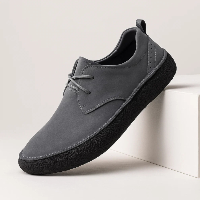 Men's Suede Slip-On Shoes – product view | Hensley London
