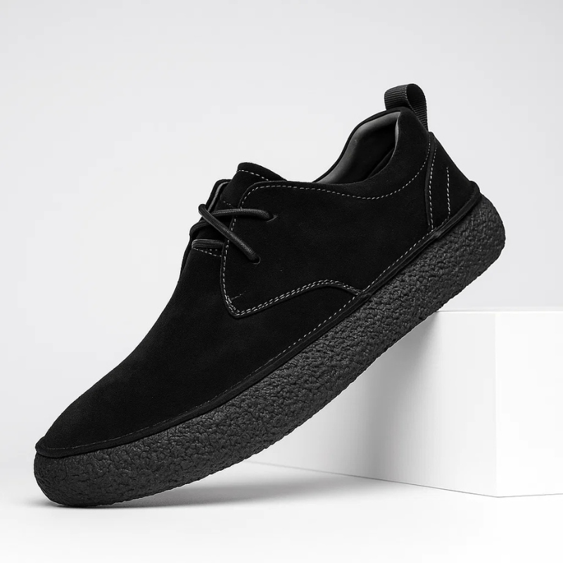 Men's Suede Slip-On Shoes – product view | Hensley London