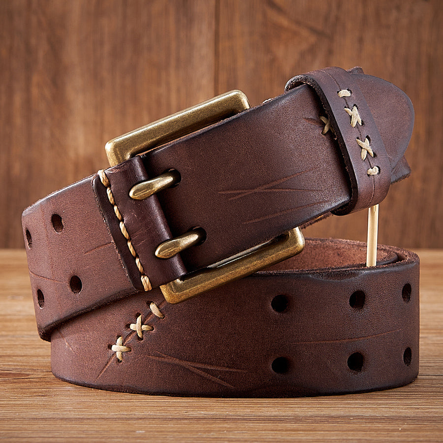 Men's Genuine Leather Belt – Classic Buckle