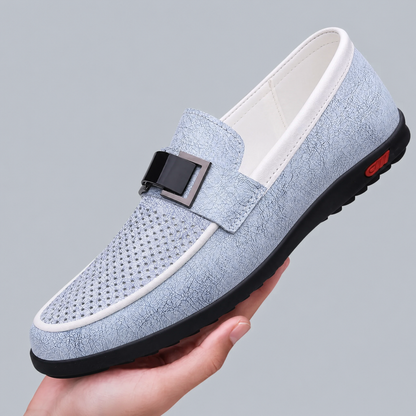 Men's Genuine Italian Leather Loafers – product view | Hensley London