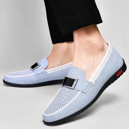 Men's Genuine Italian Leather Loafers – product view | Hensley London