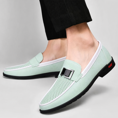 Men's Genuine Italian Leather Loafers – product view | Hensley London