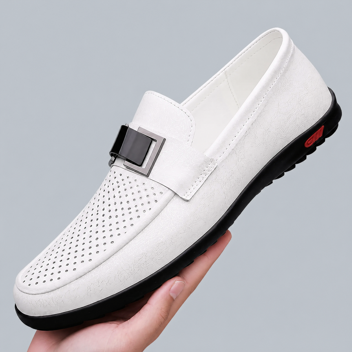 Men's Genuine Italian Leather Loafers – product view | Hensley London