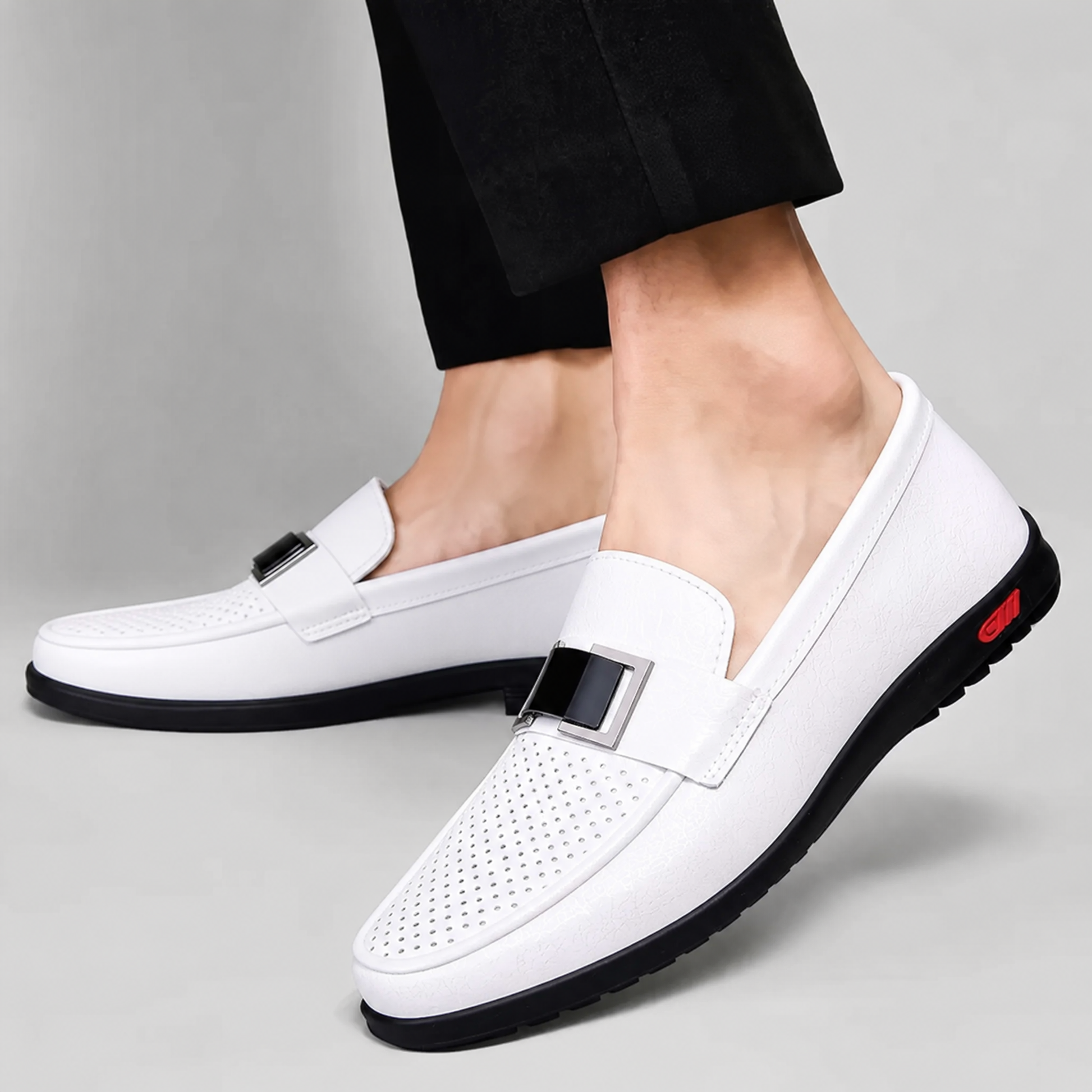 Men's Genuine Italian Leather Loafers – product view | Hensley London