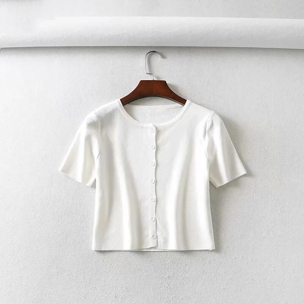 Button-down Crop Top Cardigan 14