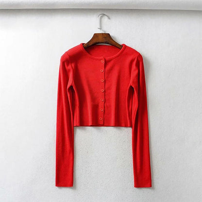 Button-down Crop Top Cardigan 20