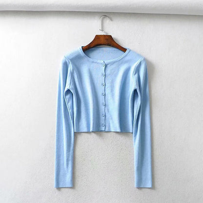 Button-down Crop Top Cardigan 6