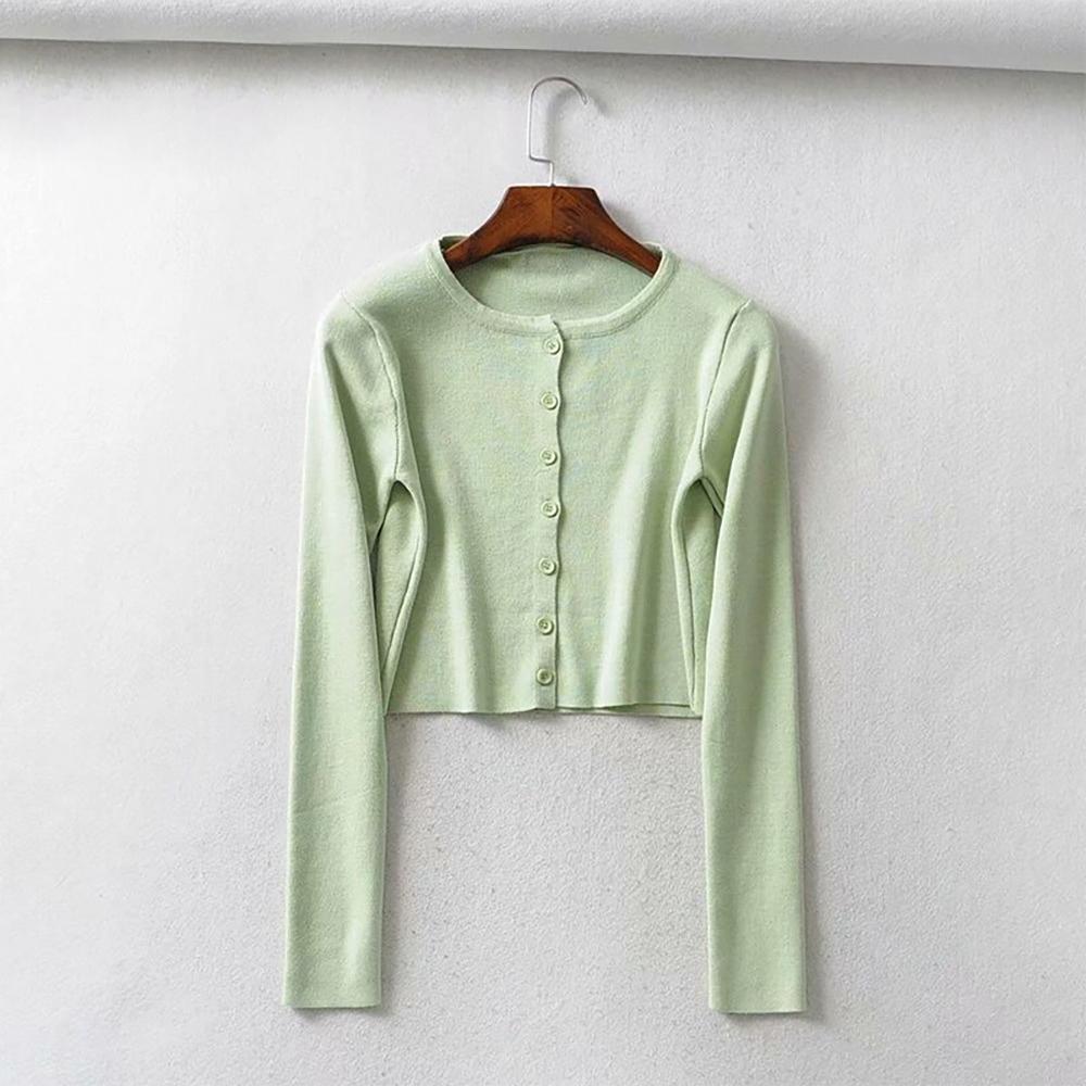 Button-down Crop Top Cardigan 7