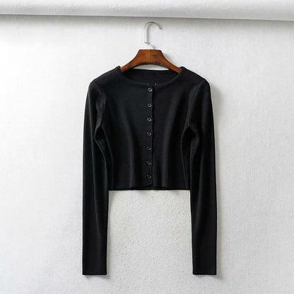 Button-down Crop Top Cardigan 8