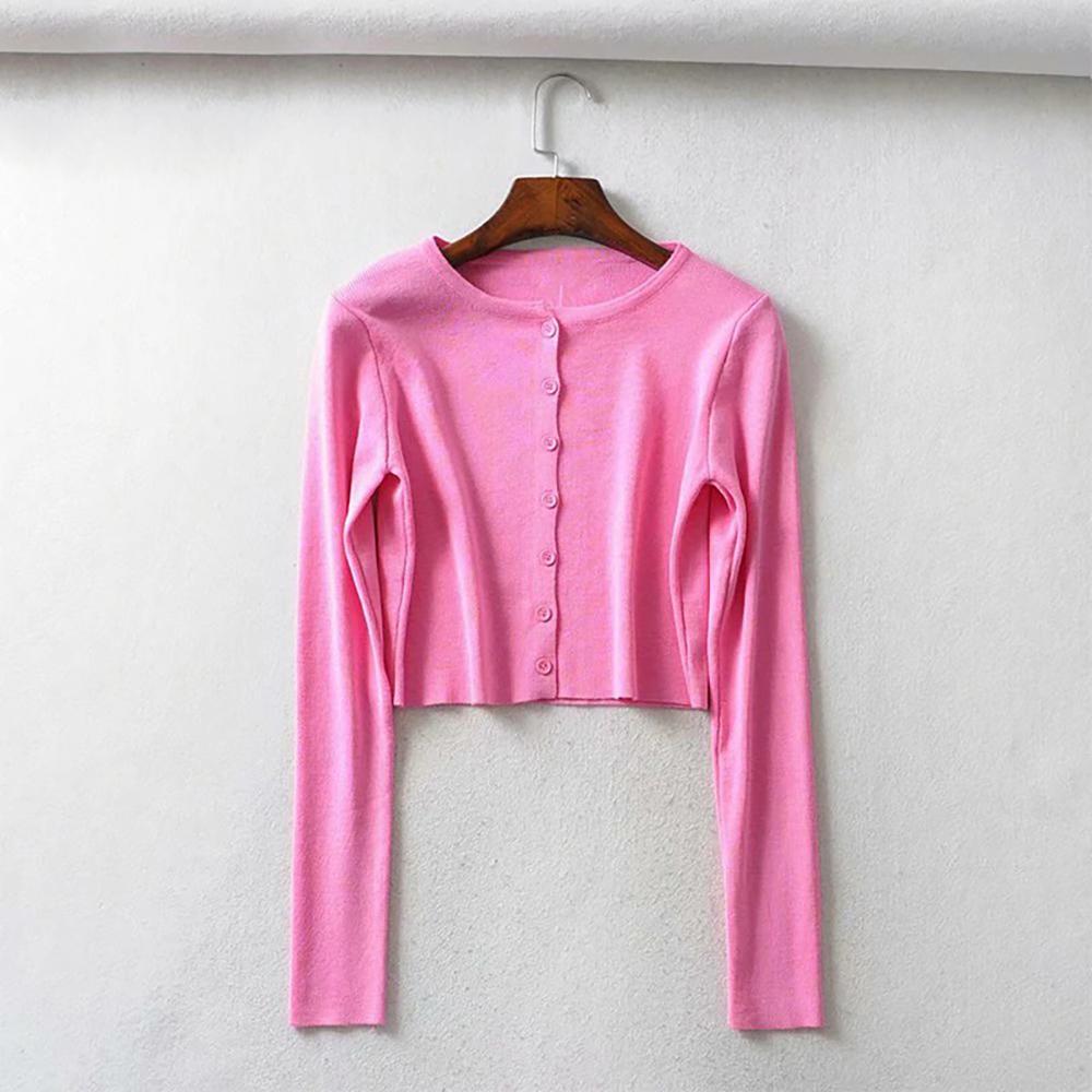 Button-down Crop Top Cardigan 9