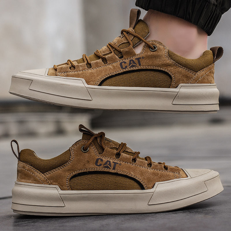 Men's Leather Urban Sneakers – top view | Hensley London
