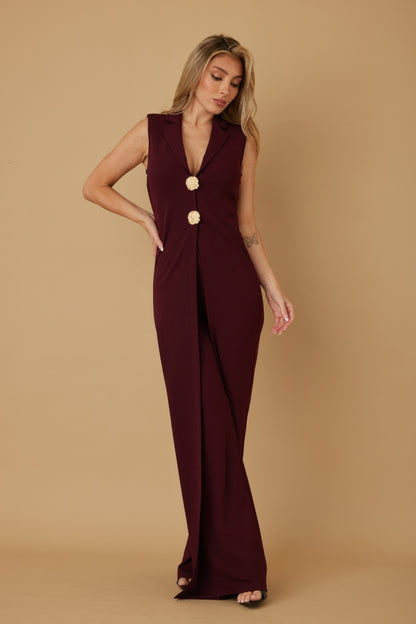 Olivia Women's Jumpsuit | Smooth Stretch Fabric, Sleeveless - Image 3
