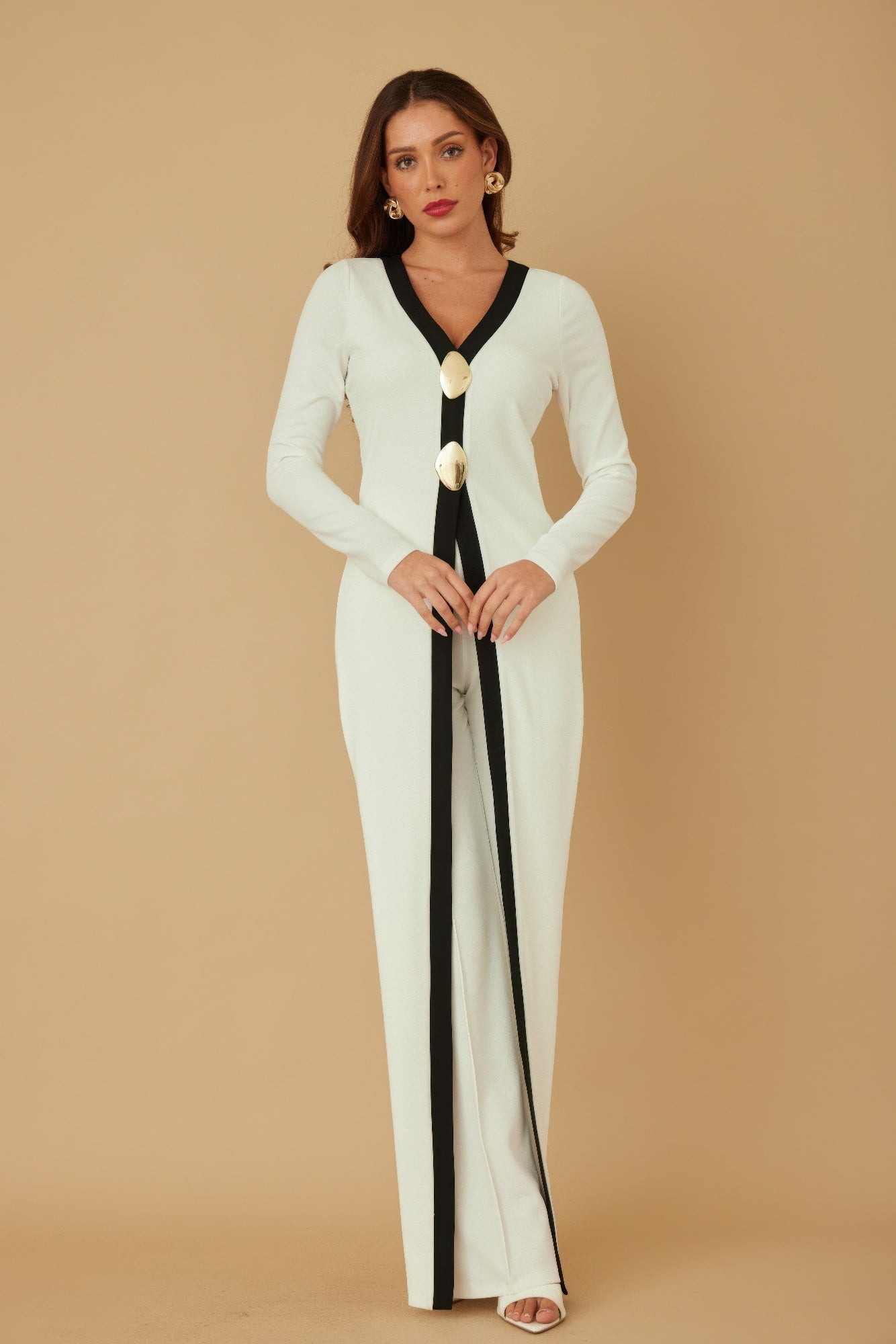 Mira Women's Jumpsuit | Stretch-Blend Fabric, Dramatic Design - Image 2