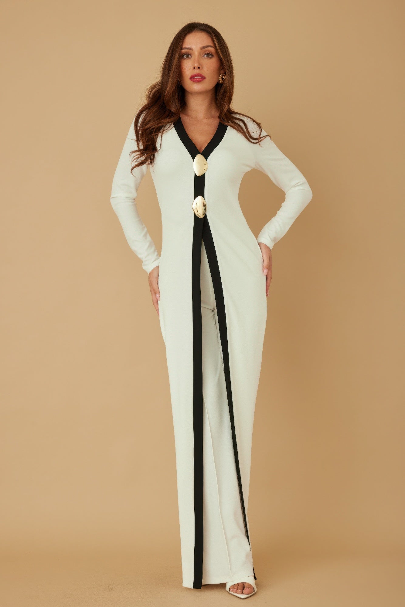 Mira Women's Jumpsuit | Stretch-Blend Fabric, Dramatic Design - Image 4