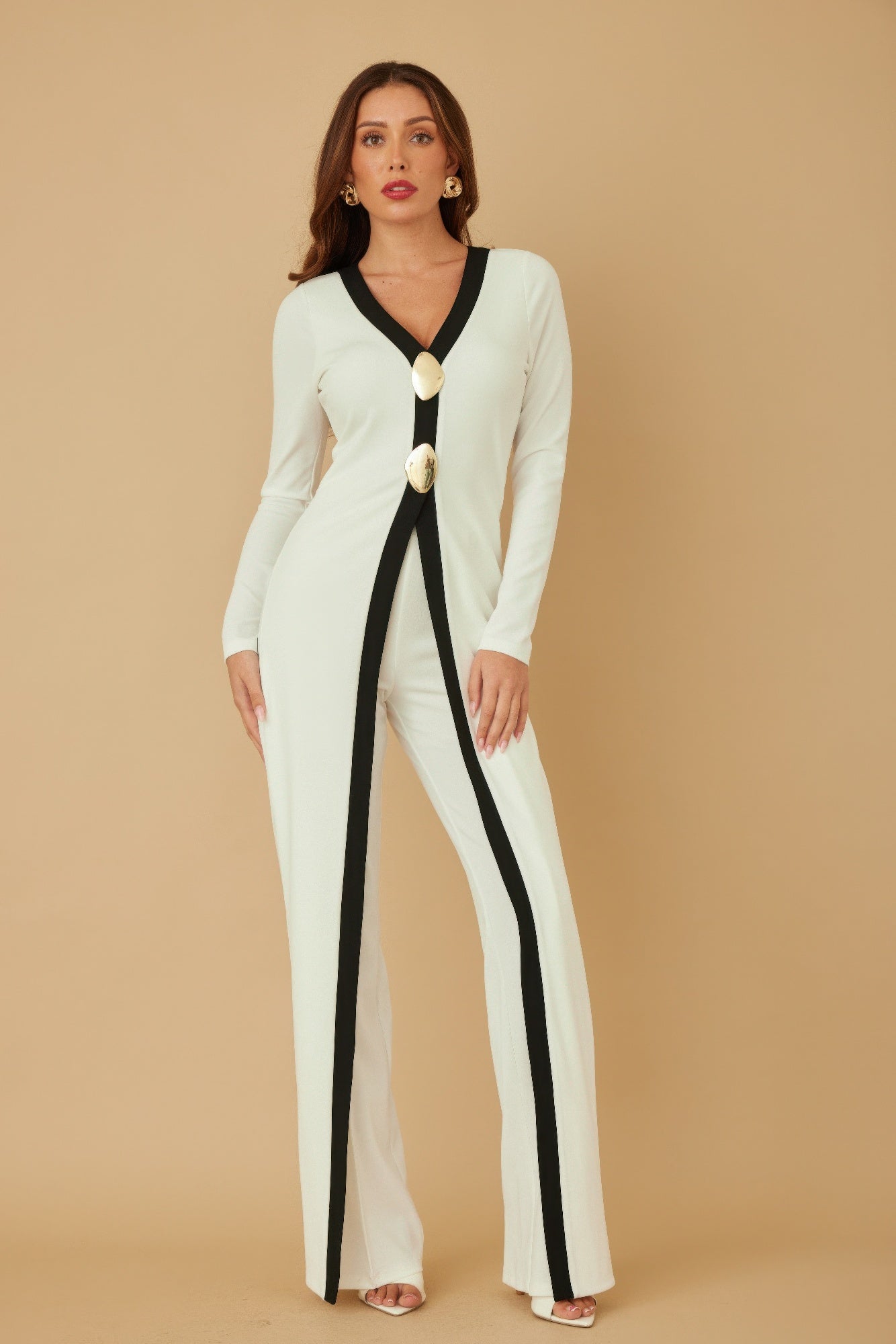 Mira Women's Jumpsuit | Stretch-Blend Fabric, Dramatic Design - Image 7