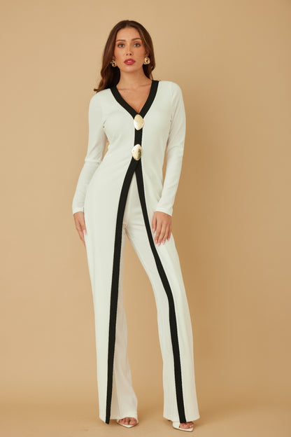 Mira Women's Jumpsuit | Stretch-Blend Fabric, Dramatic Design - Image 7