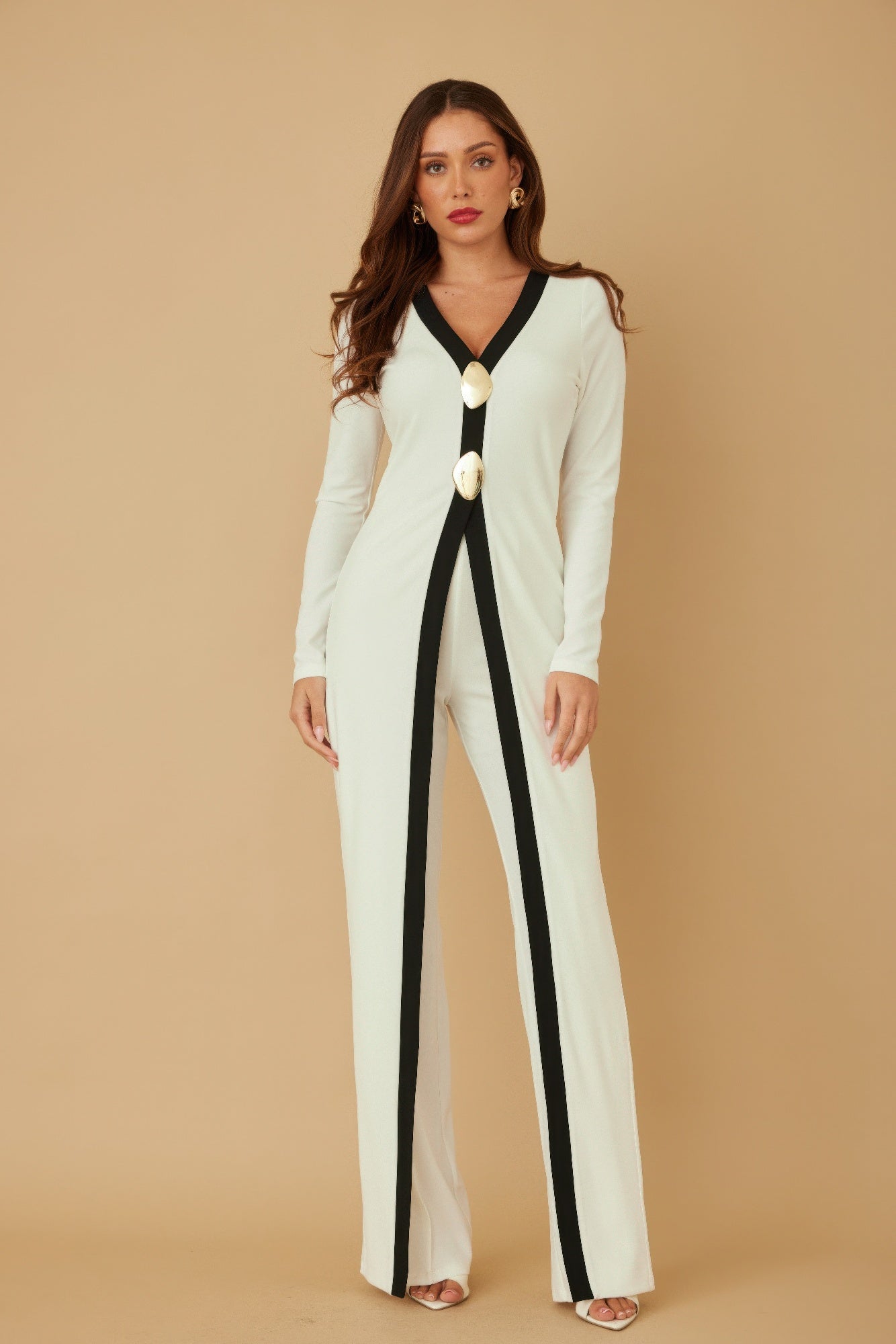 Mira Women's Jumpsuit | Stretch-Blend Fabric, Dramatic Design - Image 8