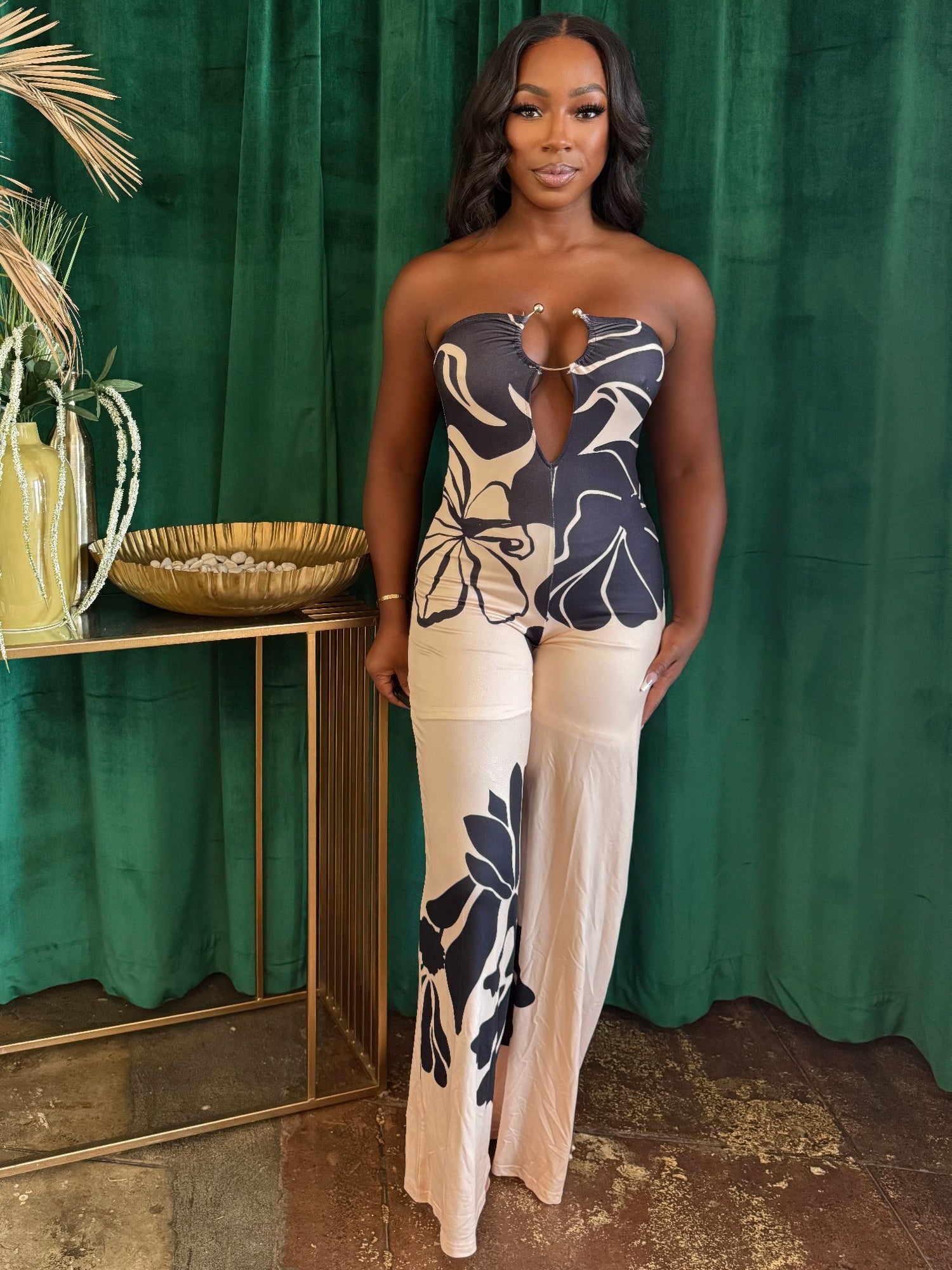 Mira Women's Jumpsuit | Floral Print, Wide-Leg Design