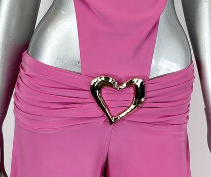 Sofia Women's Jumpsuit | Strapless Wide-Leg with Gold Accents - Image 3