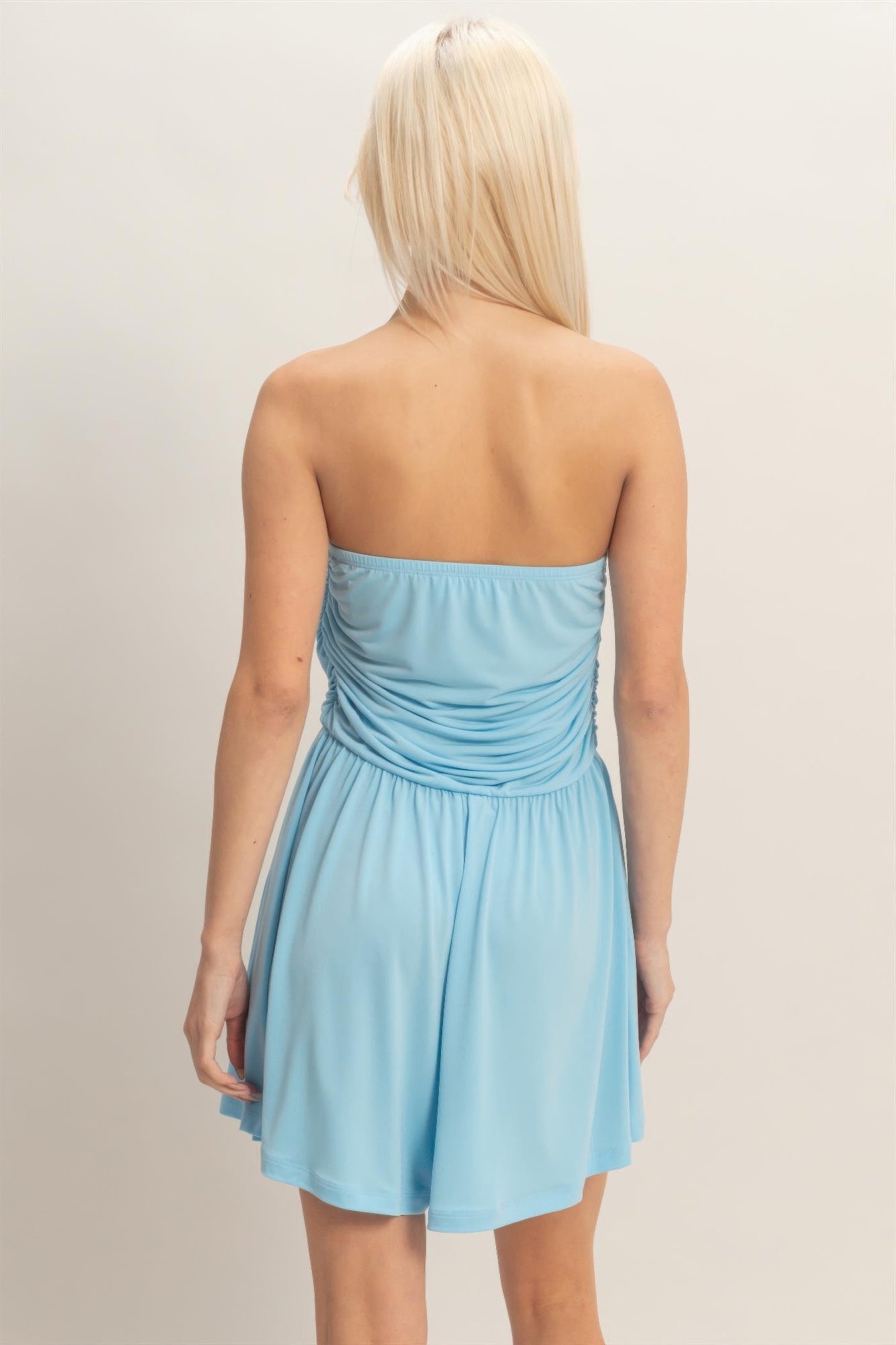 Women's Short Romper, Soft Stretch Sleeveless Summer Casual Playsuit, Blue - Image 5